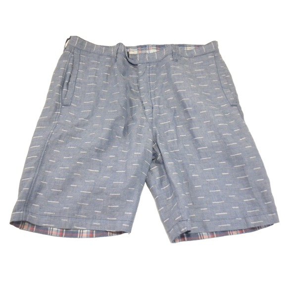 Tommy Bahama Other - Tommy Bahama Shorts Mens 40x11‎ Blue Reversible Bermuda Plaid Flat Front Golf